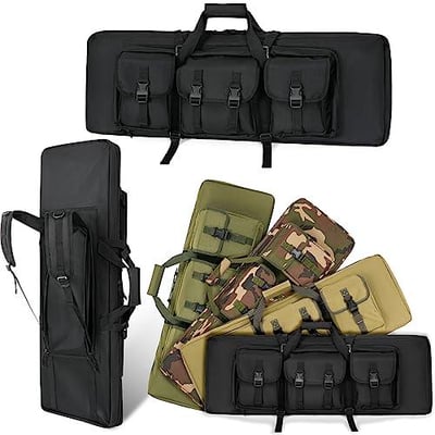 DULCE DOM 36 inch Double Rifle Case Soft Bag Gun Case, Perfect for Rifle Pistol Firearm Storage and Transportation, All Around Shooting Range Tactical Rifle Backpack, Indoor Outdoor 787823538636