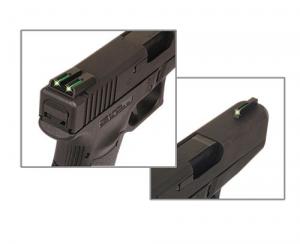 TruGlo TFO Fiber Optic Handgun Sight Set for Novak 1911 .270/.450, Green, TG131NT2 TG131NT2