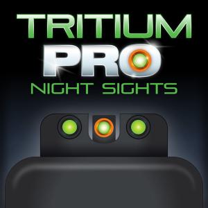 TruGlo Tritium PRO Night Sight Set For S&W 9 Shield EZ-Green W/Orange Ring (TG231MP4C) 788130030233
