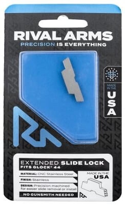 Rival Arms Extended Slide Lock, Glock 44, Stainless Steel, RA-RA80G005D 788130030509