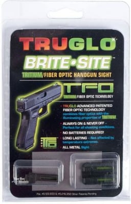 TruGlo Tritium/Fiber Optic Night Sight Set, Green Front/Rear - For Glock 20/21 and Similar TG131GT2 TG131GT2