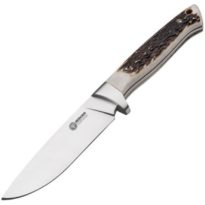 Boker Tree Brand Knives 02BA351H Arbolito Hunter Stag Fixed Blade Knife BO02BA351H