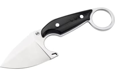 Boker Knives Enki Fixed Blade Knife 2.28" Drop Point 440B Satin Blade Micarta Handle Black 788857062258