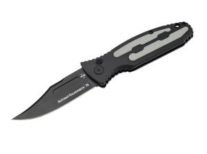 BOKER PLUS Kalashnikov 74 Auto Folding Knife 3.35" Clip Point Blade - Black Aluminum Handles 788857760086