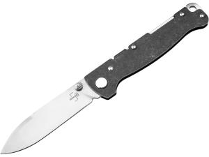 Boker Plus Atlas Drop Point TS Lockback Knife Black SW Stainless Steel (2.7" SW) 