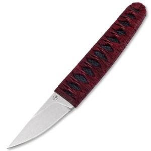 Boker Plus Kissaki Fixed Blade Knife Black Imitation Ray Skin/Red Cord (2.4" SW) 