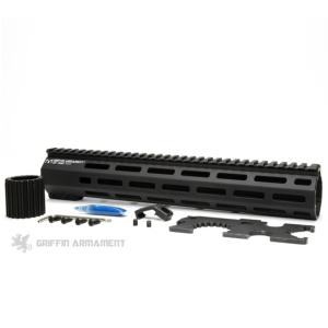 Griffin Armament Low Pro Rigid M-Lok Rail, 12.5in, Black, Large, LPR125 LPR125