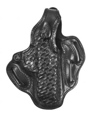 DeSantis Thumb Break Scabbard Holster - Right, Black, Lined, Basketweave, 3 Slot 001BG82Z0 - FITS S&W 469, 669, 69-04, 69-06, 69-24, 69-26, 69-29, 39-13, 39-14