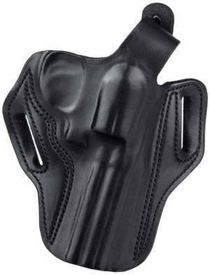 DeSantis Thumb Break Scabbard Holster - Right, Black, Unlined, Plain, 2 Slot 001BA34Z0 - FITS S&W L 520, 581, 586, 620, 681, 686 4in.