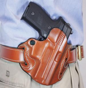 DeSantis Speed Scabbard Holster - Right, Tan, 3 Slot 002TA88Z0 - SPRINGFIELD XD9, XD40, V-10, XD45 4in.