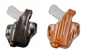 DeSantis Tac-Lite Leather Belt Holster, Glock 19, 23, 32 w/ Streamlight TLR-7/TLR-8, Plain, Right, Tan, 117TA5KZ0 792695350750