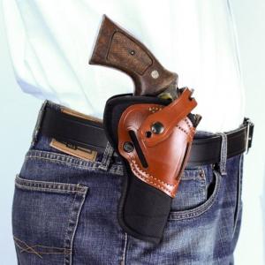 DeSantis Dual Angle Hunter Hybrid Belt Holster, Colt Python, Trooper, Cobra, Ruger GP100 Security, S&W L Frame 586, 686, Ambidextrous, Plain, Black, M90BJ36Z0