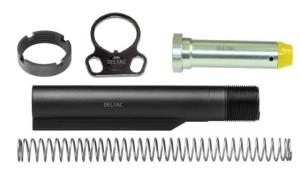 DELTAC Mil-Spec Carbine Buffer Tube Kit, Dual Loop, End Plate, Black, PKG143