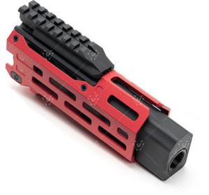 Strike Industries 6 Handguard for CZ Scorpion EVO Pistol, Red, SI-CEVO-HG-6-RED SICEVOHG6RED