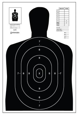 Law Enforcement Targets B-27E BLACK B-27E Economy Silhouette B-27EBLACK-100