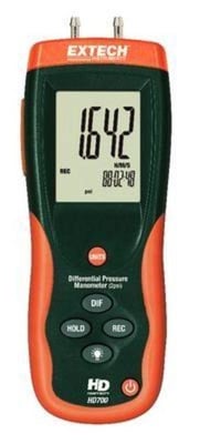 Extech Instruments Differential Pressure Manometer, 2psi, HD700