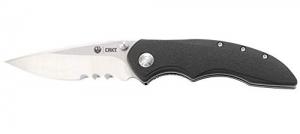 CRKT Ruger High-Brass Folding Pocket Knife: Folder with Locking Liner, Drop Point Blade with Veff Serrations, Reinforced Nylon Handle, Pocket Clip R2602 RUG2602