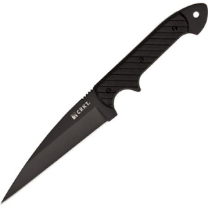 Columbia River Knife & Tool 2010K C/K Dragon Fighting Fixed Stainless Black Wharncliff Blade Knife with Textured Glass Filled Nylon Handles 794023201048