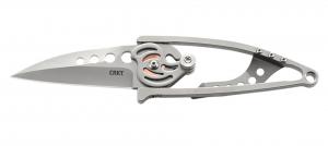 CRKT Snap Lock Folding 2.554 Inch Plain Edge Drop Point 420J2 Blade w/ 420J2 Handle Stainless 5102N