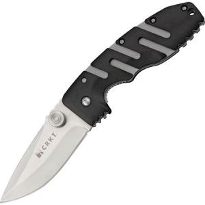 Columbia River Knife & Tool 6803 Ryan Model 7 Linerlock Folding Pocket Stainless Blade Knife with Black Zytel Handles