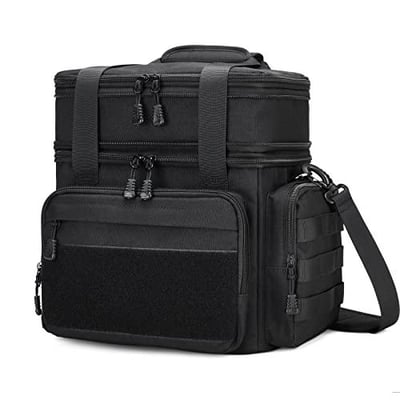 Gafetrey Tactical Lunch Box, Insulated Leakproof Waterproof Cooler Bag (Black) 