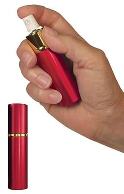 Eliminator LSPS14R Hot Lips Pepper Spray Lipstick Tube .75 oz Sprays 10ft Red LSPS14R