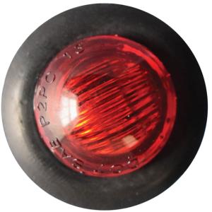 Fasteners Unlimited Bullet LED Light w/ Grommet, Red, 003-183RR