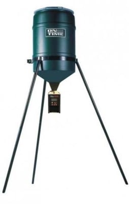 On Time Wildlife Feeders Tomahawk Vl Feeder w/ 30 Gal Tripod, Green, 42500 797539425007