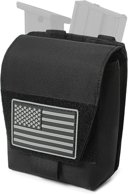 Tactical Molle Admin Pouch with Two Elastic Mag Insert & US Flag Patch, Multi-Purpose Magazine Dump GP Tool EDC Pouches Organizer - $4.99 (Limited time deal) 