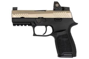 SIG SAUER P320 Compact Two-Tone RX 9mm Pistol with ROMEO1 Reflex Sight and Nickel PVD Slide 320C-9-TNRS-RX
