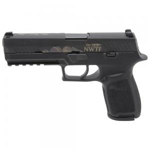 Sig Sauer P320 NWTF Engraved Edition 9mm 4.7" Nitron Black Contrast Sights Modular Polymer Grip (2) 17rd Magazines, Rail 320F-9-B-NWTF19 320F-9-B-NWTF19