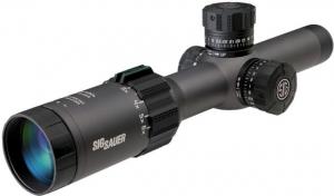 Sig Sauer Tango6T 1-6x24mm 30mm Riflescope, FFP, 762 Extended Range Reticle, 0.2 MRAD, Capped Turret, Black, SOT61134 SOT61134