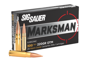 Sig Sauer Elite Performance Match Grade 300 AAC Blackout Ammo 220 Grain Sierra MatchKing Jacketed Hollow Point Box of 20 798681726622 Free Shipping with $100 