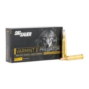 Sig Sauer Varmint & Predator, .223rem, 55gr Nosler Varmageddon, 20rd Box 
