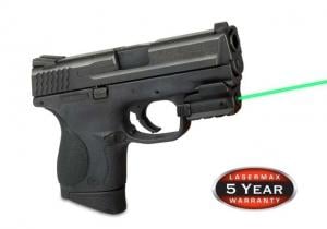LaserMax Spartan Fully Adjustable Rail Mounted 5mW Green Laser Sight, for Compact or Full size Handguns w/ Rails, SPS-G SPSG