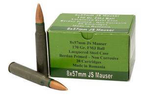 PW ARMS 8mm Mauser (8x57mm) 170 gr FMJ Ball 20/Box 45118