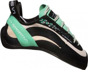 La Sportiva Miura Climbing Shoes - Women's, White/Jade Green, 37.5, 20K-000704-37.5