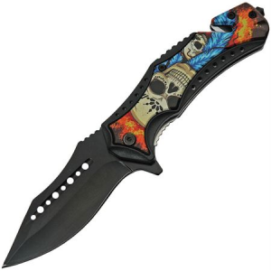 China Made 300499 Sugar Skull Linerlock A/O