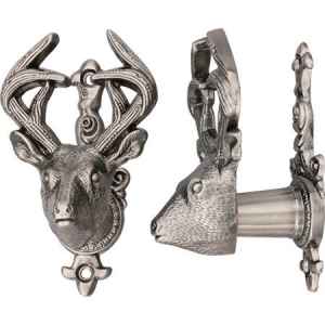 China Made 203337 Deer Sword Hanger with Cast Metal Construction and Antique Pewter Finish