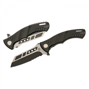 SZCO Sierra Zulu Nighthawk 4.5 inch Reverse Tanto Partially Serrated Folding Knife SZ-5202