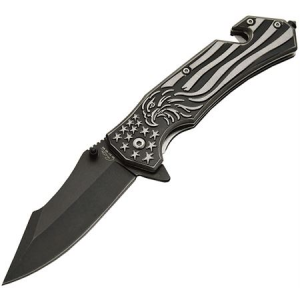 Rite Edge Knives 300371BK Eagle Pride Rescue Linerlock Folding Pocket Knife
