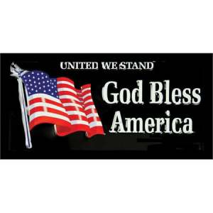 Flags 7274 3' x 5' God Bless America Flag with Polyester Construction