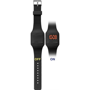 Dakota 5124 Fusion Black LED Wrist Watch with Red Animated Hidden LED Display