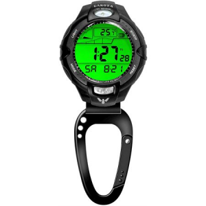 Dakota Watches 7544 Uv And Temp Sensor Clip Watch With Lightweight Black Plastic Case