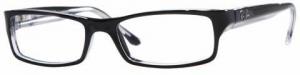 Ray-Ban RX 5114 Eyeglasses Styles - Top Black On Transparent Frame w/Non-Rx 54 mm Diameter Lenses, 2034-5416