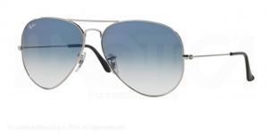 Ray-Ban Aviator Large Metal RB3025 Sunglasses with No-Line Progressive Rx Prescription Lenses RB3025-003-3F-58 - Lens Diameter 58 mm, Frame Color Silver RB30250033F58