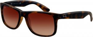 Ray-Ban JUSTIN RB4165 Progressive Prescription Sunglasses RB4165-710-13-5516 - Lens Diameter 55 mm, Frame Color Rubber Light Havana RB41657101355