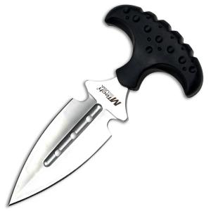 MTech USA Push Dagger with Black Rubber Handle and Satin Titanium Finish Stainless Steel 3.7" Dagger Blade Model MT-20-41SL MT-20-41SL