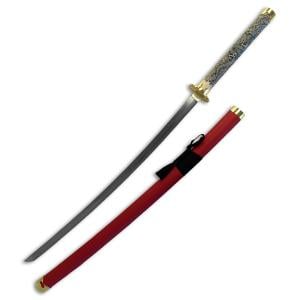 Master Cutlery Oriental Sword with Dragon Nylon Fiber Handle and Stainless Steel 27" Blade Model SW-469RD