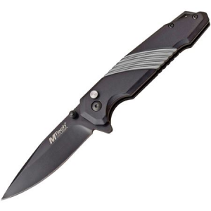 MTech 1064GY Button Lock Knife with Aluminum Handle MT-1064GY